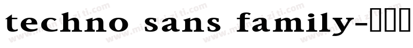 techno sans family字体转换